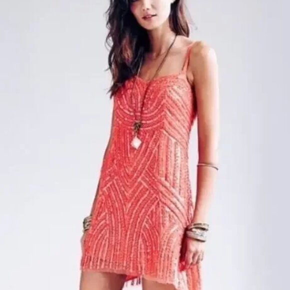 Free People Flapper Style Sequin Dress - Size XS/S - Picture 1 of 10